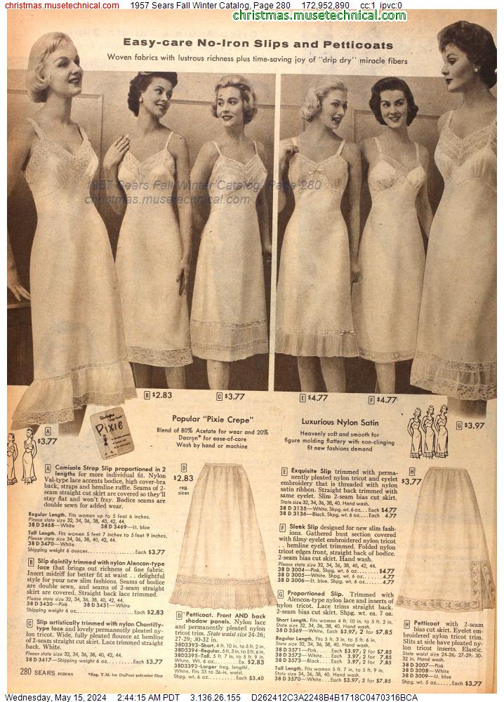 1957 Sears Fall Winter Catalog, Page 280