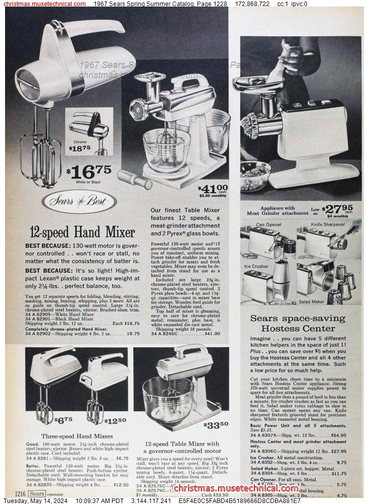 1967 Sears Spring Summer Catalog, Page 1228