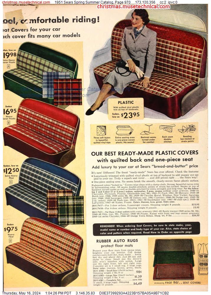 1951 Sears Spring Summer Catalog, Page 970