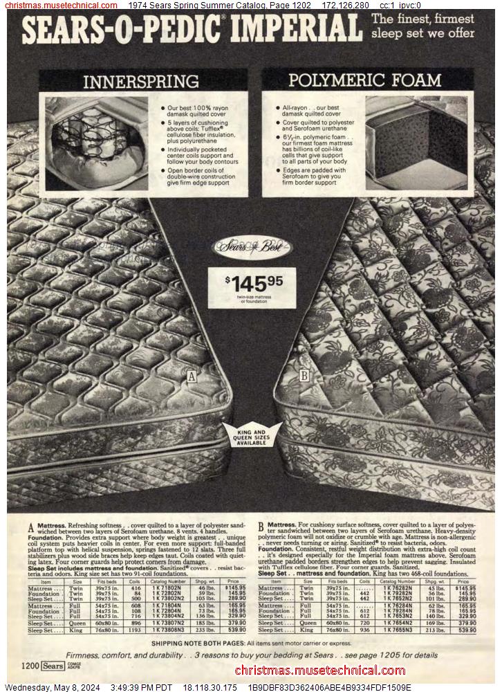 1974 Sears Spring Summer Catalog, Page 1202