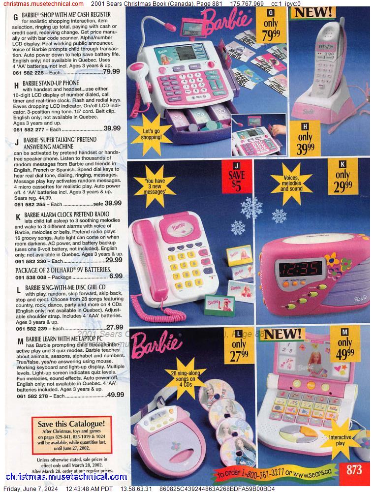 2001 Sears Christmas Book (Canada), Page 881