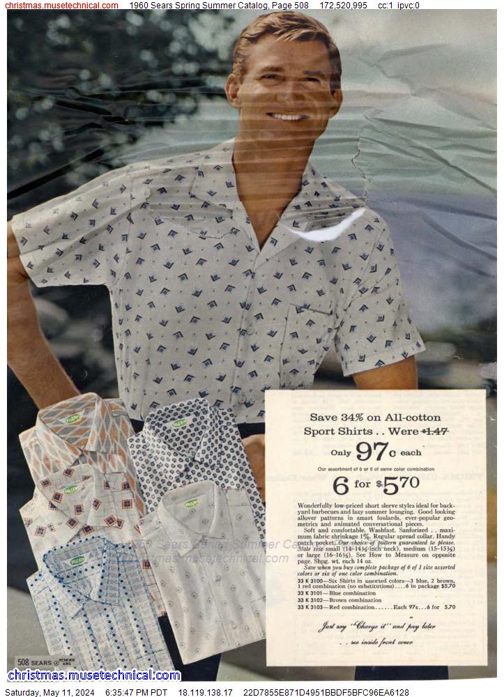 1960 Sears Spring Summer Catalog, Page 508