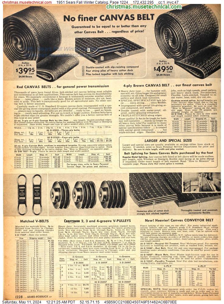 1951 Sears Fall Winter Catalog, Page 1224
