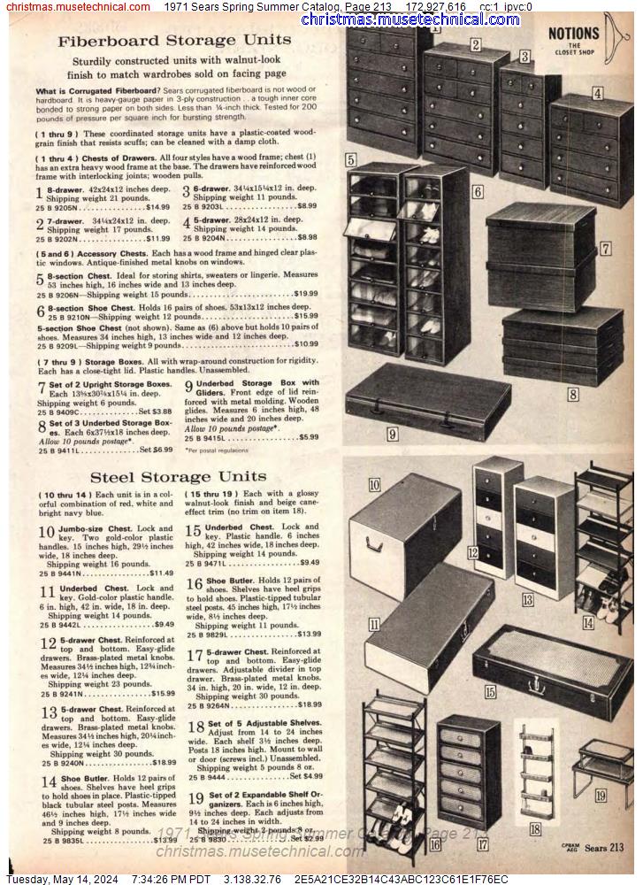 1971 Sears Spring Summer Catalog, Page 213