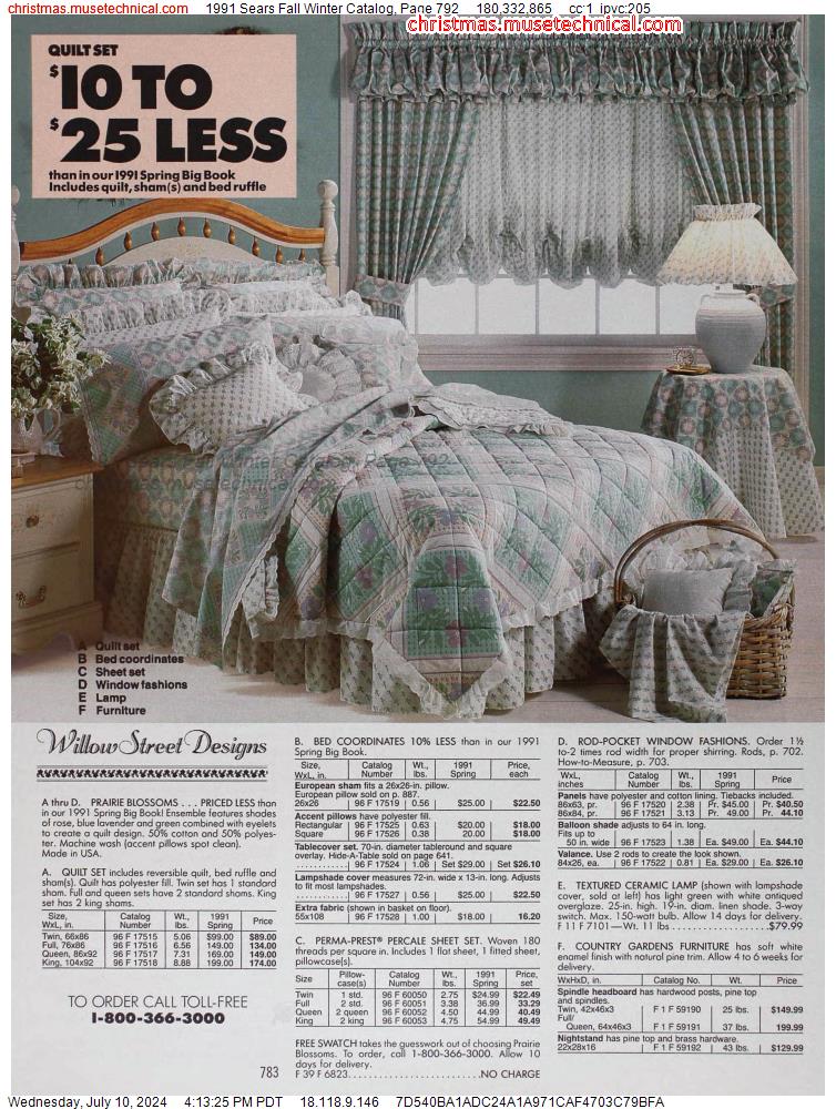 1991 Sears Fall Winter Catalog, Page 792