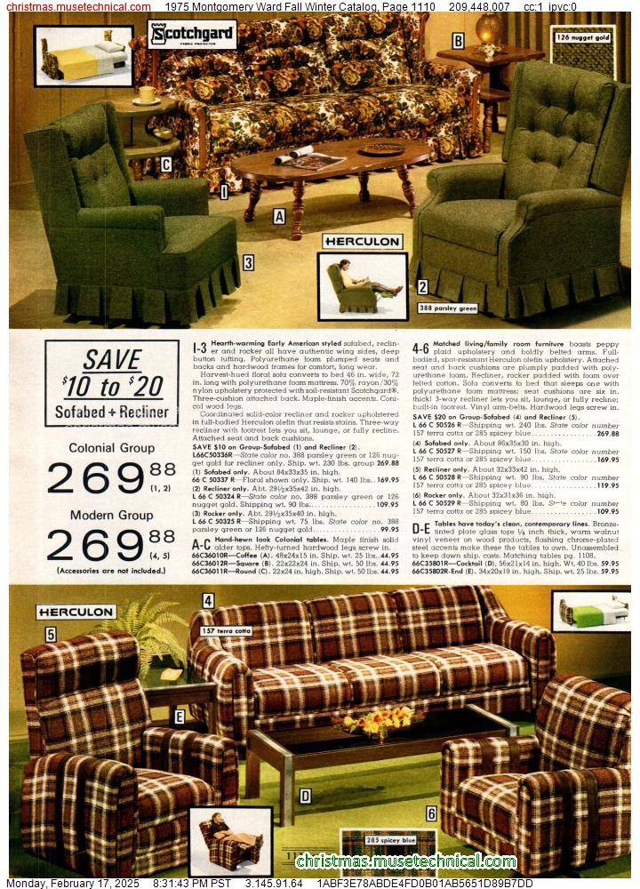 1975 Montgomery Ward Fall Winter Catalog, Page 1110