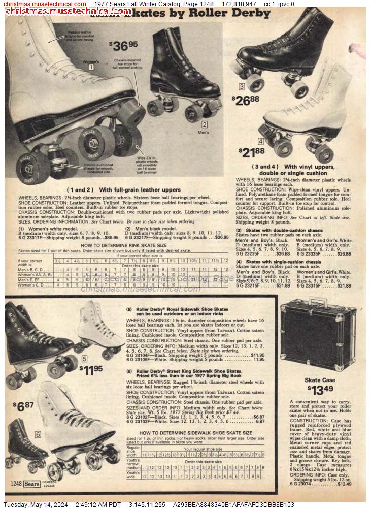1977 Sears Fall Winter Catalog, Page 1248