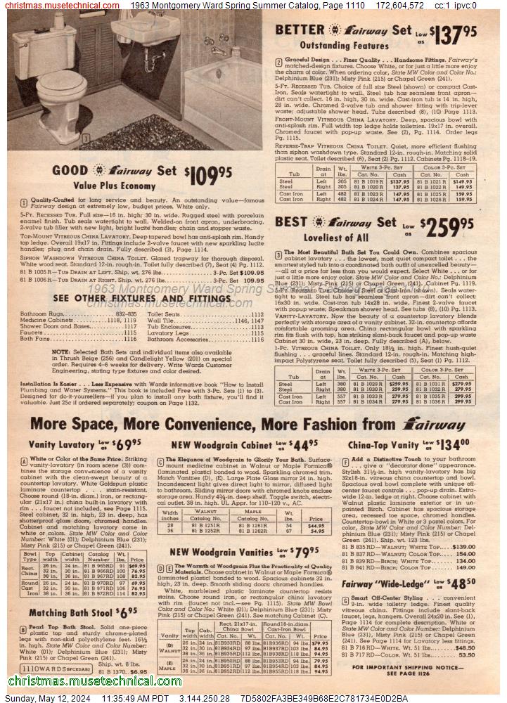 1963 Montgomery Ward Spring Summer Catalog, Page 1110