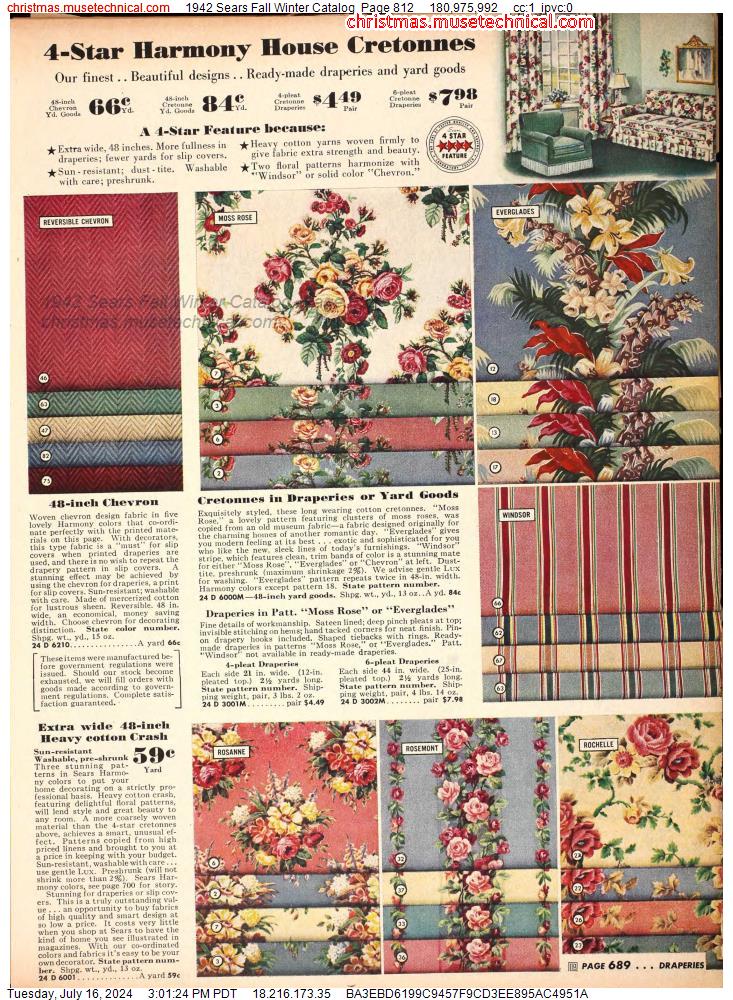 1942 Sears Fall Winter Catalog, Page 812
