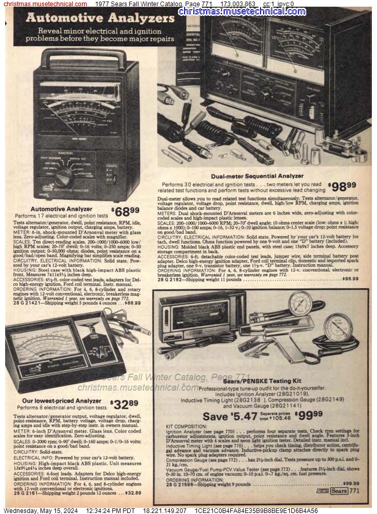 1977 Sears Fall Winter Catalog, Page 771
