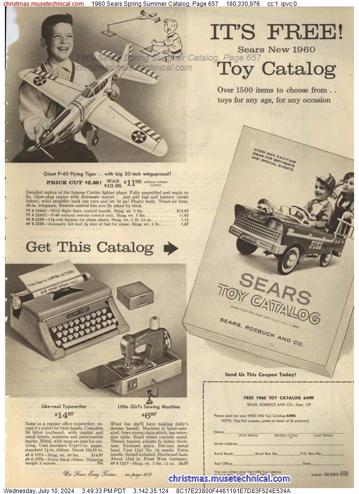 1960 Sears Spring Summer Catalog, Page 657