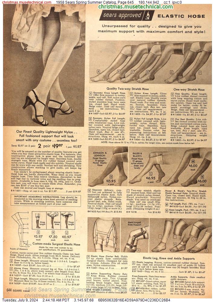 1958 Sears Spring Summer Catalog, Page 645