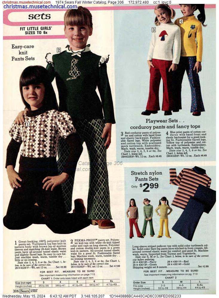 1974 Sears Fall Winter Catalog, Page 306