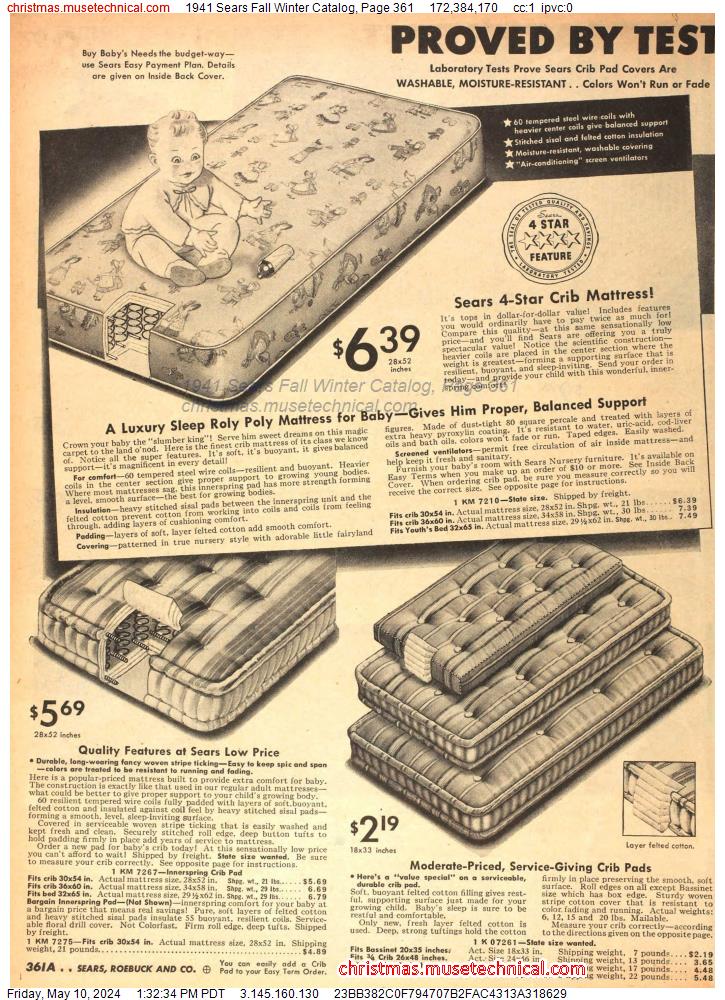 1941 Sears Fall Winter Catalog, Page 361