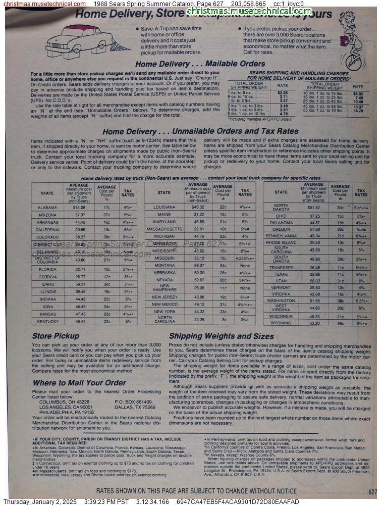 1988 Sears Spring Summer Catalog, Page 627