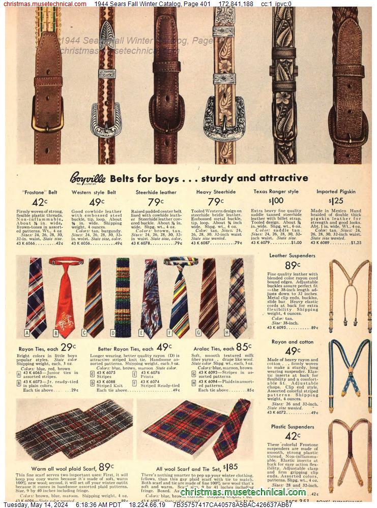 1944 Sears Fall Winter Catalog, Page 401
