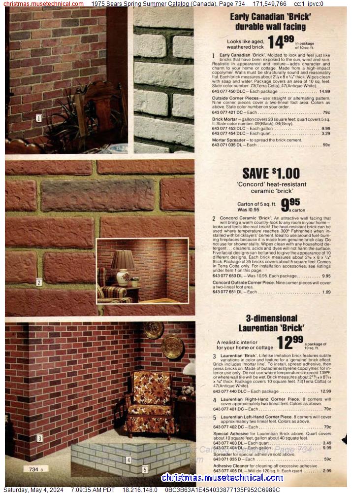 1975 Sears Spring Summer Catalog (Canada), Page 734