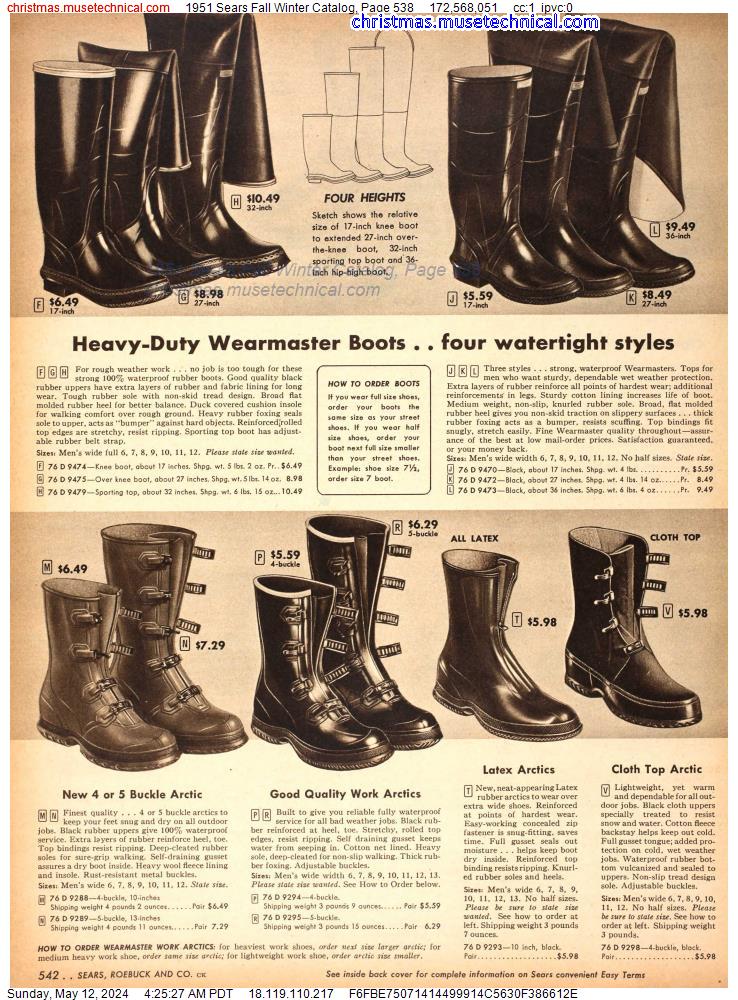 1951 Sears Fall Winter Catalog, Page 538