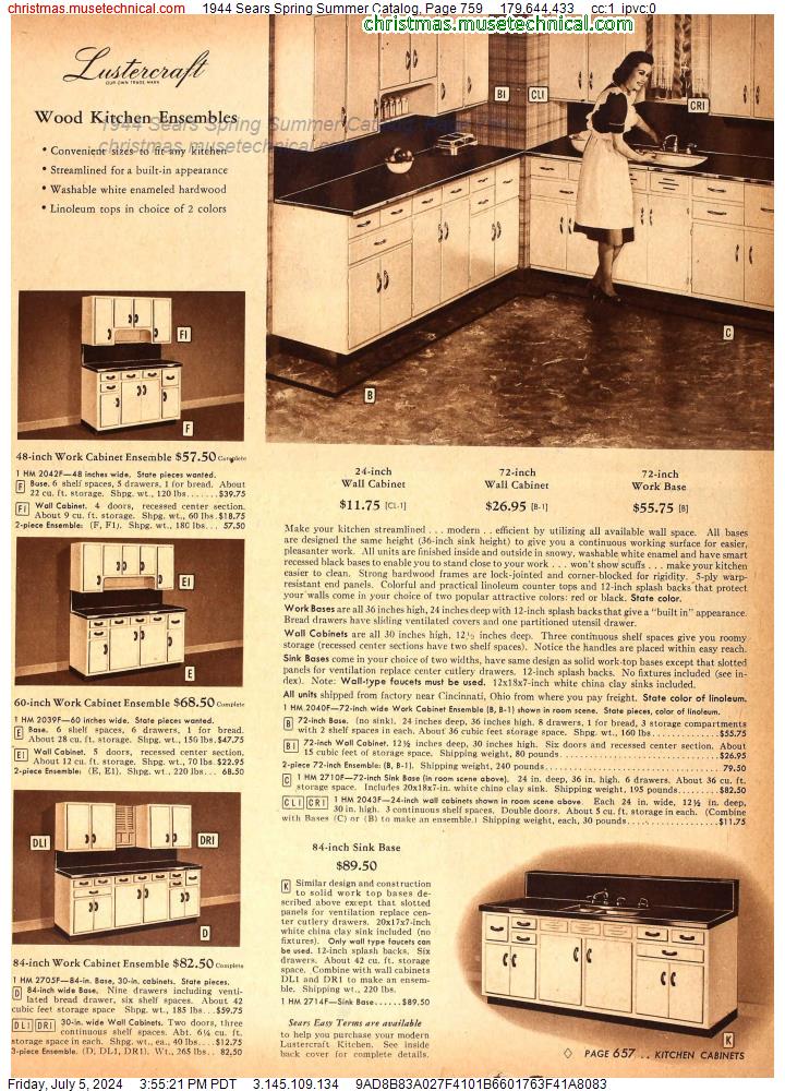 1944 Sears Spring Summer Catalog, Page 759