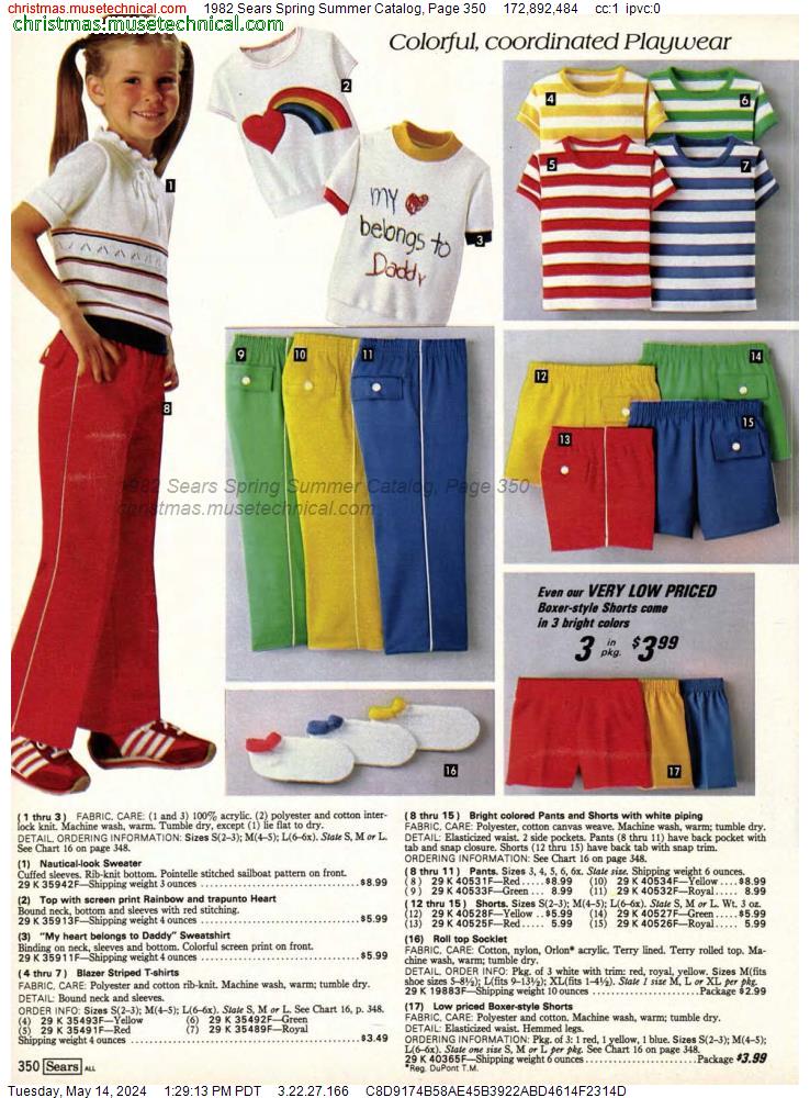 1982 Sears Spring Summer Catalog, Page 350