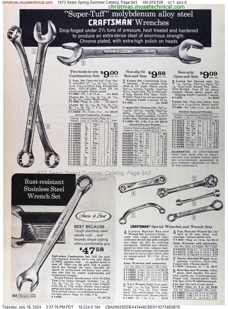 1973 Sears Spring Summer Catalog, Page 843