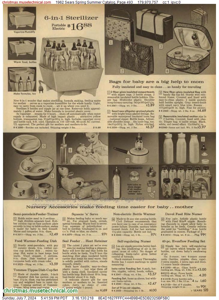 1962 Sears Spring Summer Catalog, Page 493