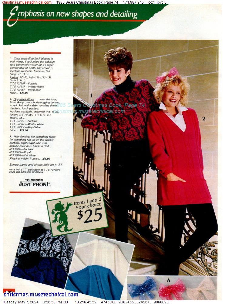 1985 Sears Christmas Book, Page 74