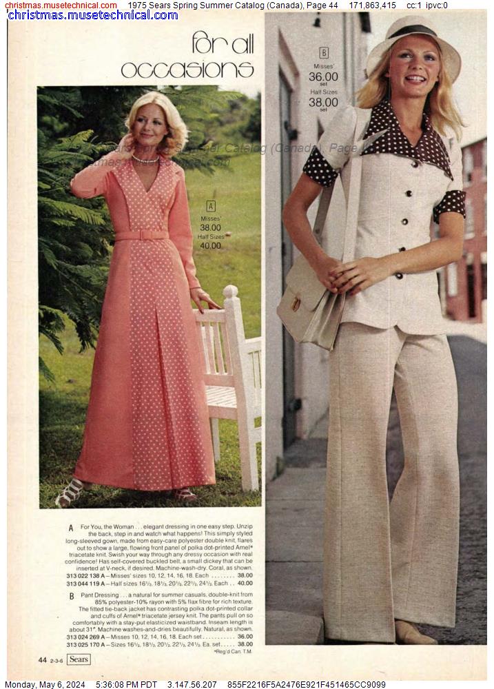 1975 Sears Spring Summer Catalog (Canada), Page 44