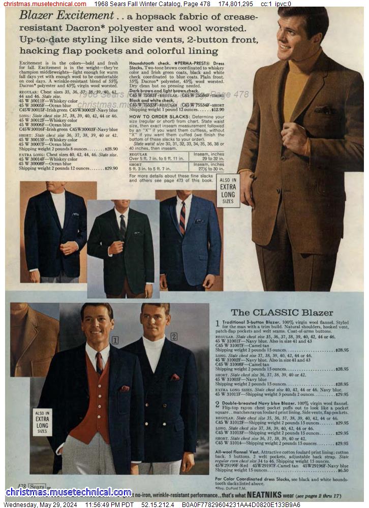 1968 Sears Fall Winter Catalog, Page 478