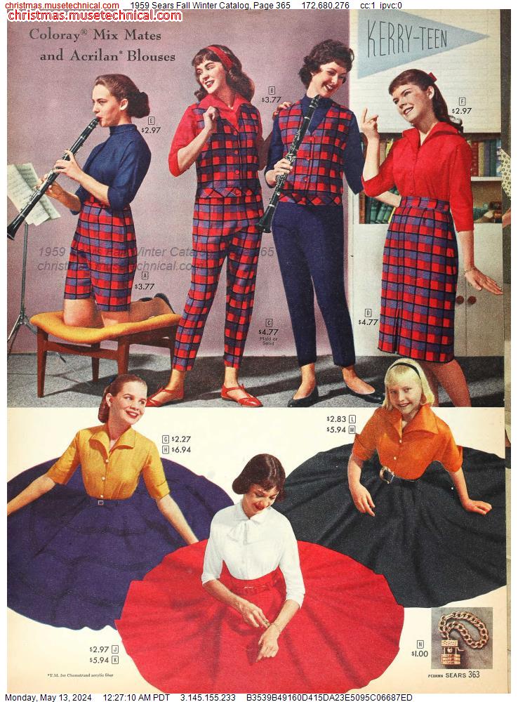 1959 Sears Fall Winter Catalog, Page 365