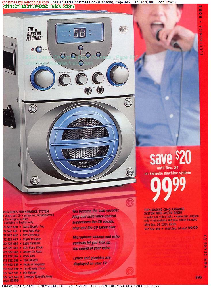 2004 Sears Christmas Book (Canada), Page 895