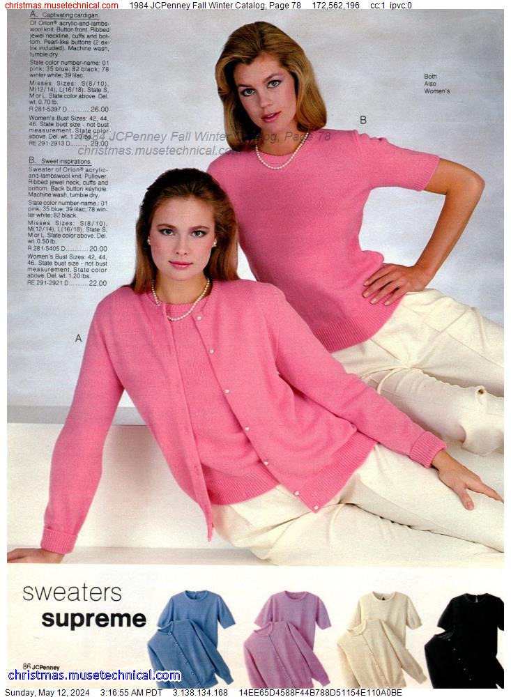 1984 JCPenney Fall Winter Catalog, Page 78