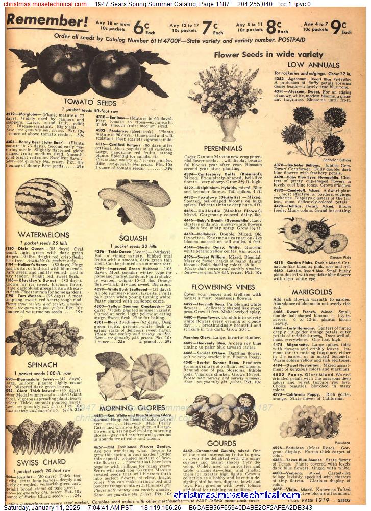 1947 Sears Spring Summer Catalog, Page 1187