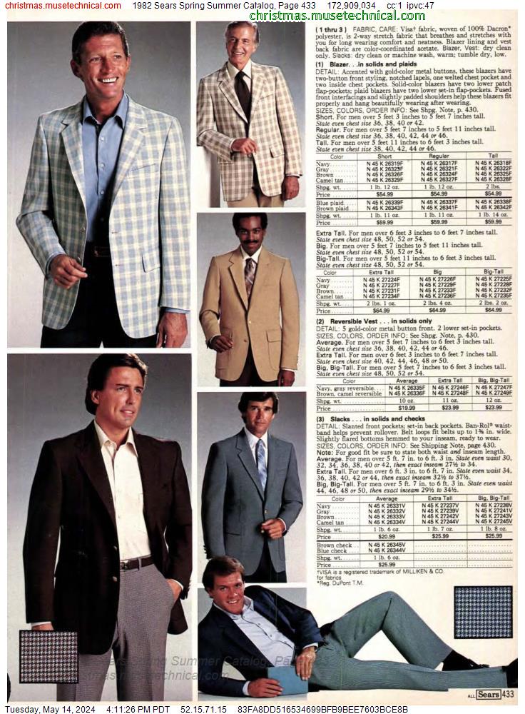 1982 Sears Spring Summer Catalog, Page 433
