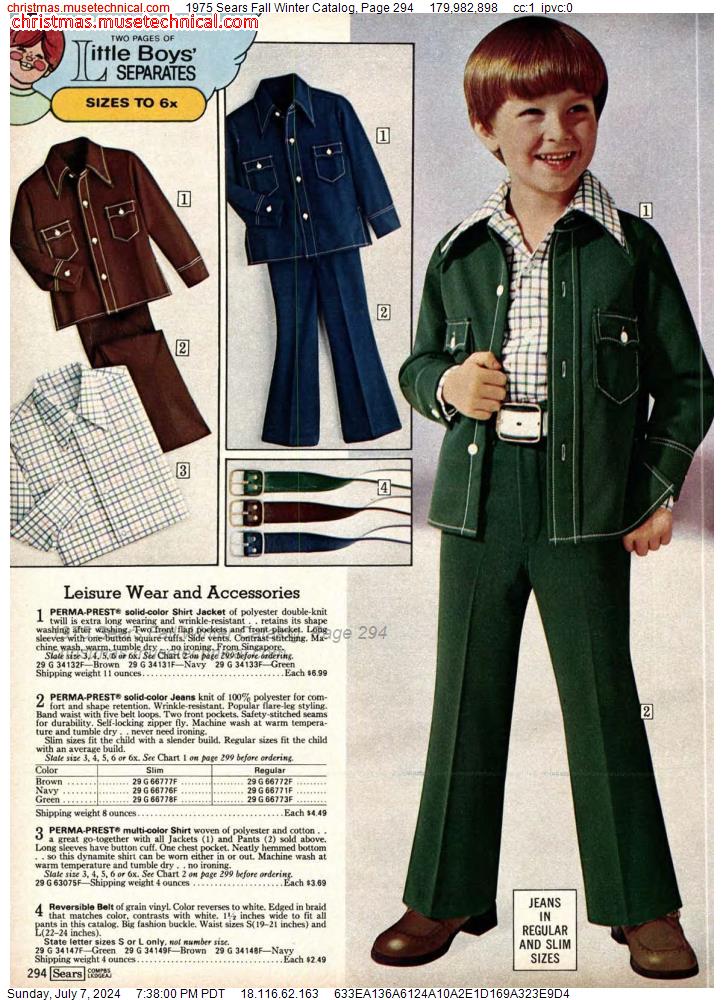 1975 Sears Fall Winter Catalog, Page 294 - Catalogs & Wishbooks