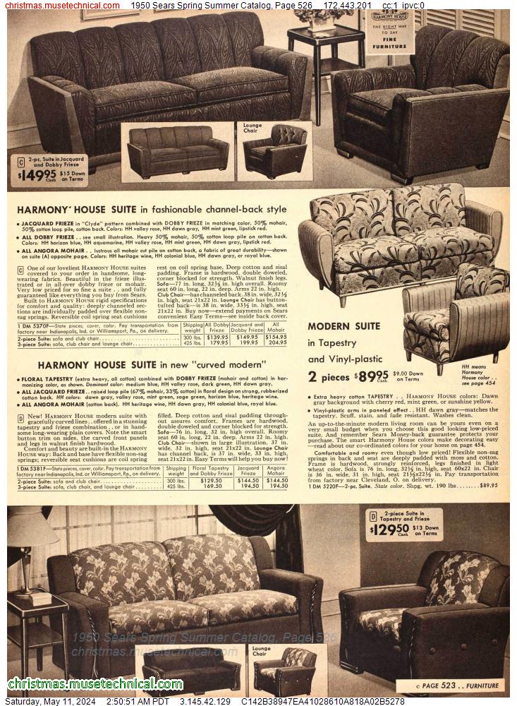 1950 Sears Spring Summer Catalog, Page 526