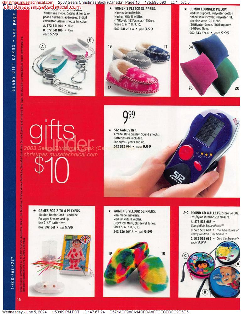 2003 Sears Christmas Book (Canada), Page 16