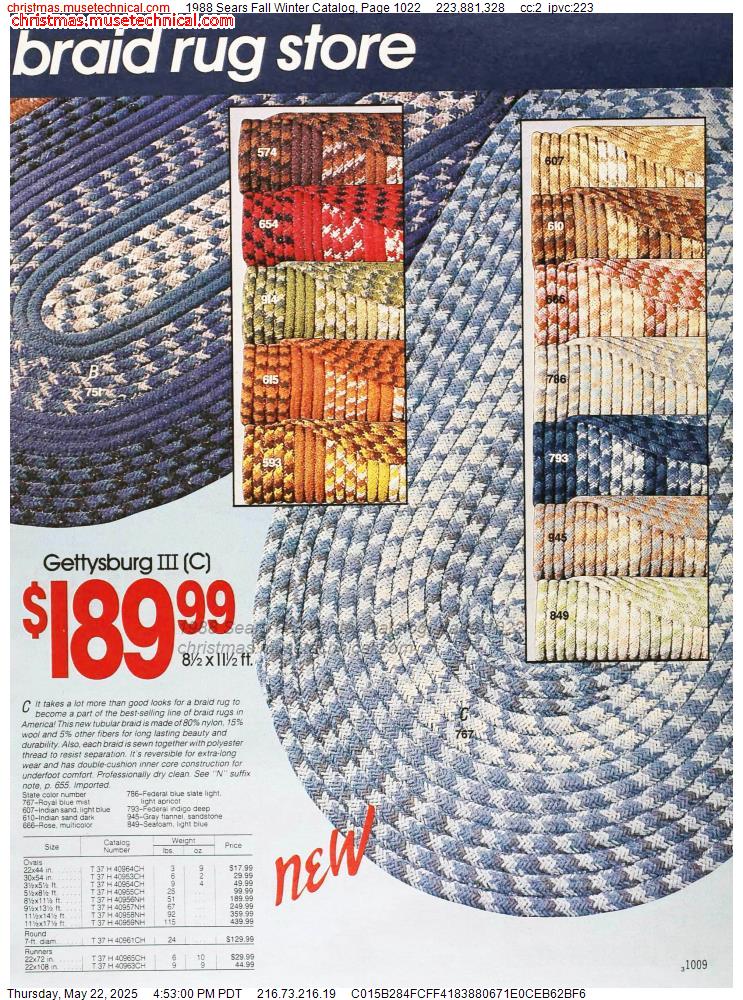 1988 Sears Fall Winter Catalog, Page 1022