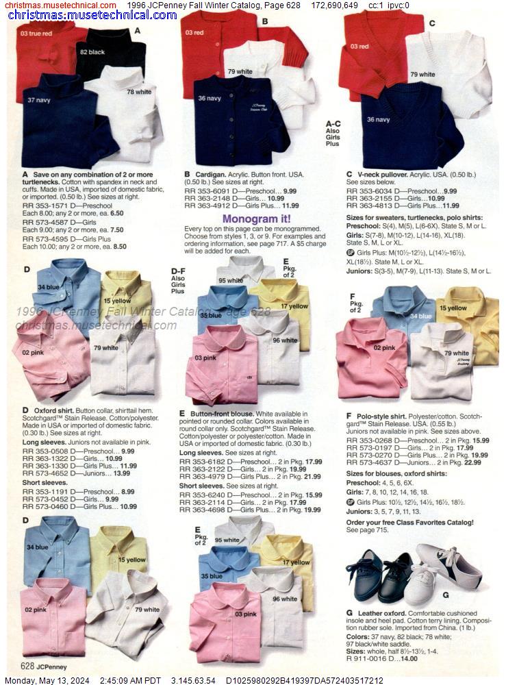 1996 JCPenney Fall Winter Catalog, Page 628