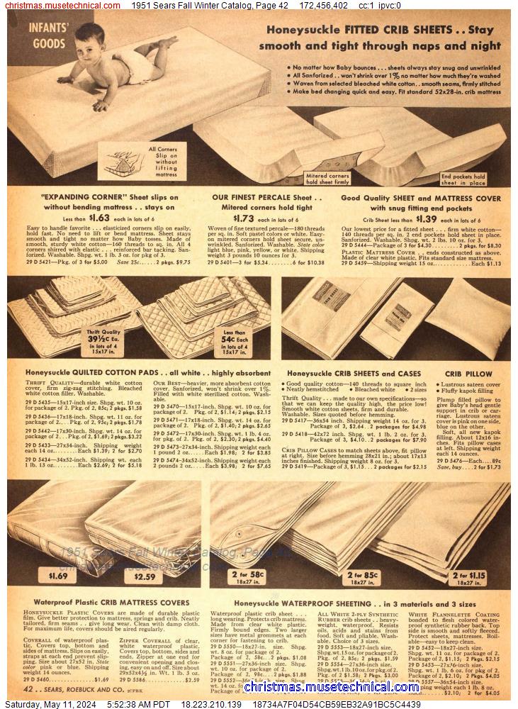 1951 Sears Fall Winter Catalog, Page 42