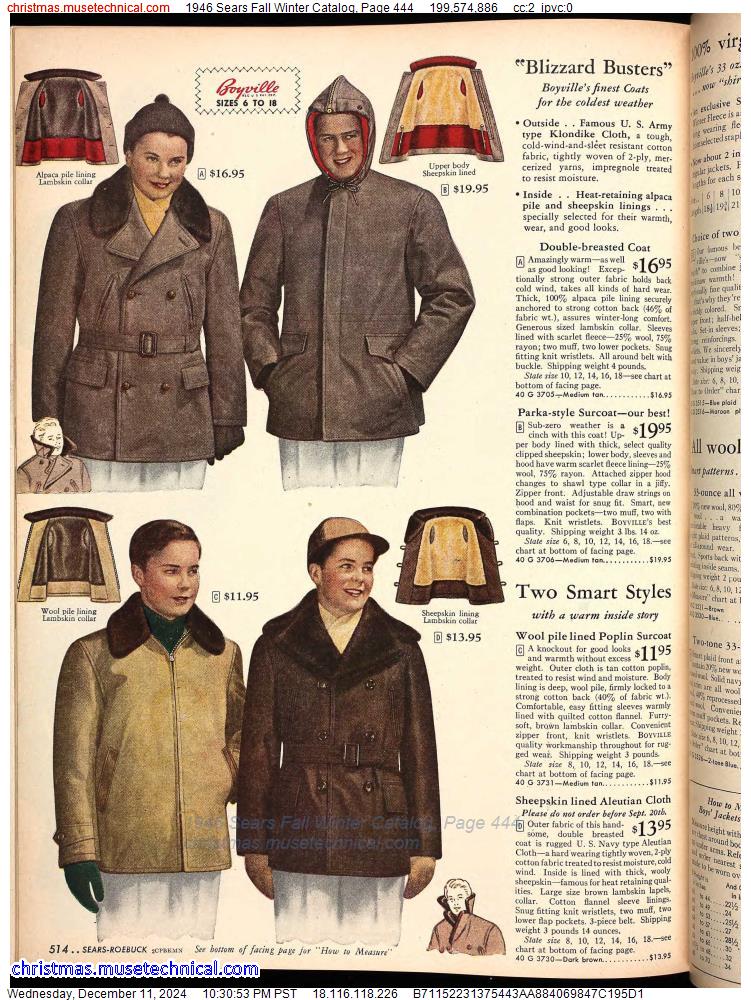 1946 Sears Fall Winter Catalog, Page 444