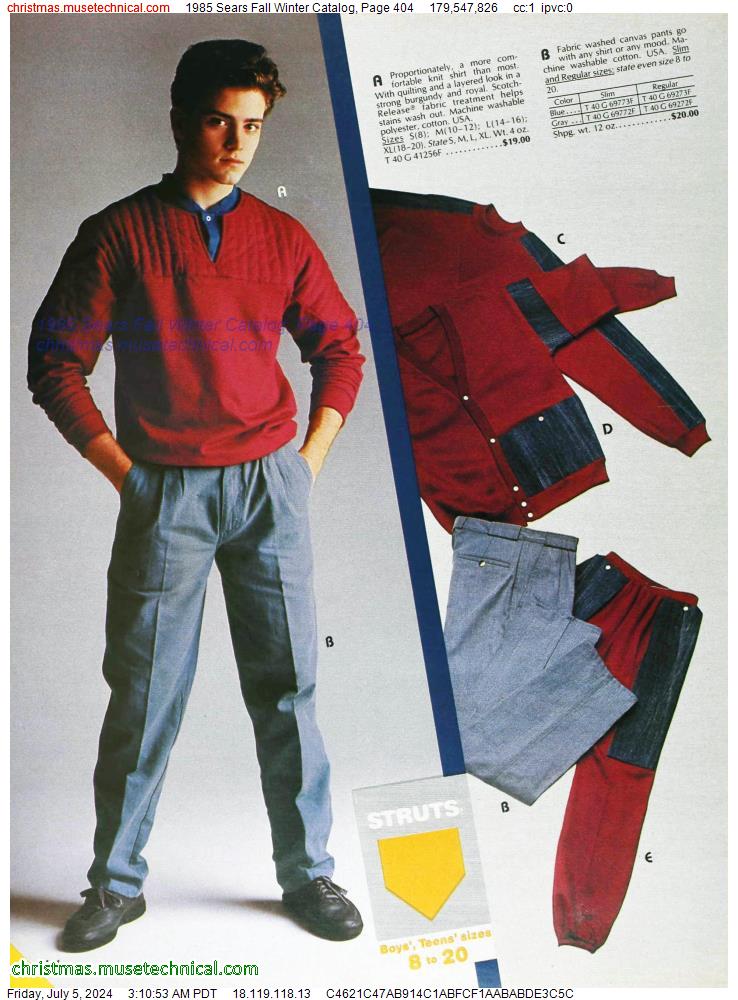 1985 Sears Fall Winter Catalog, Page 404