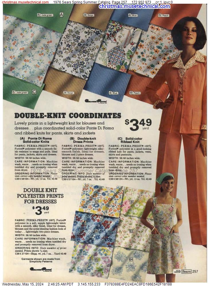 1976 Sears Spring Summer Catalog, Page 257