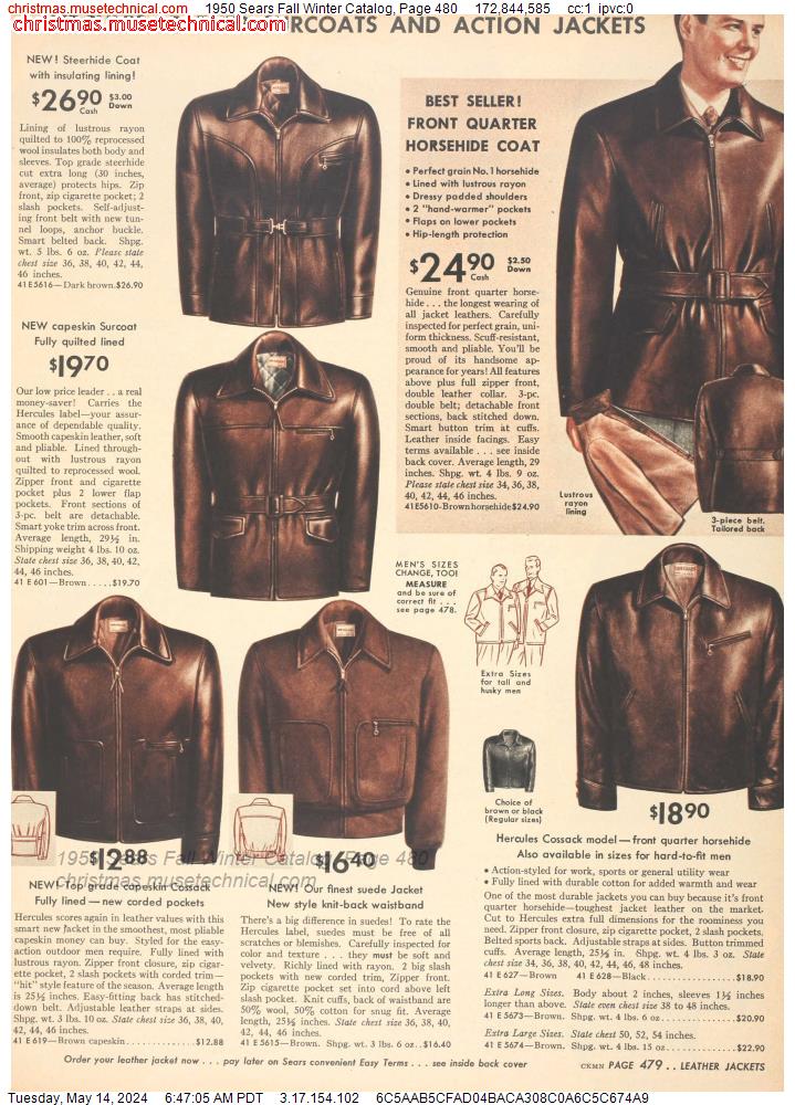1950 Sears Fall Winter Catalog, Page 480