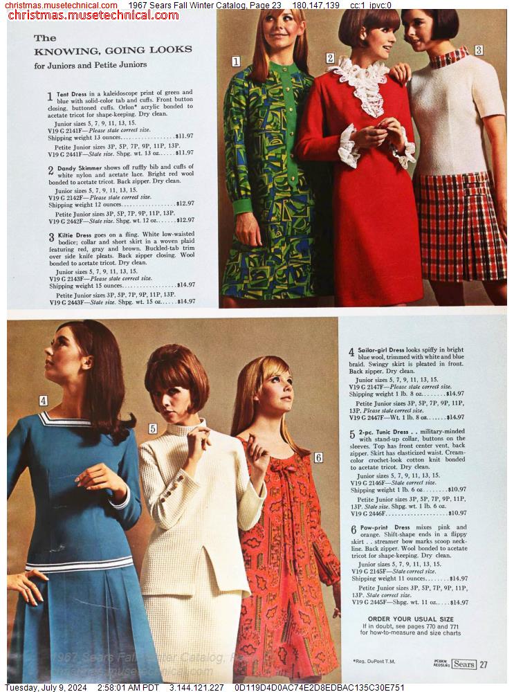 1967 Sears Fall Winter Catalog, Page 23