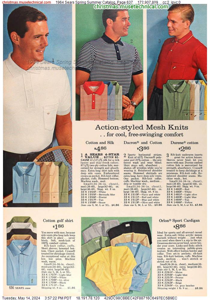 1964 Sears Spring Summer Catalog, Page 637