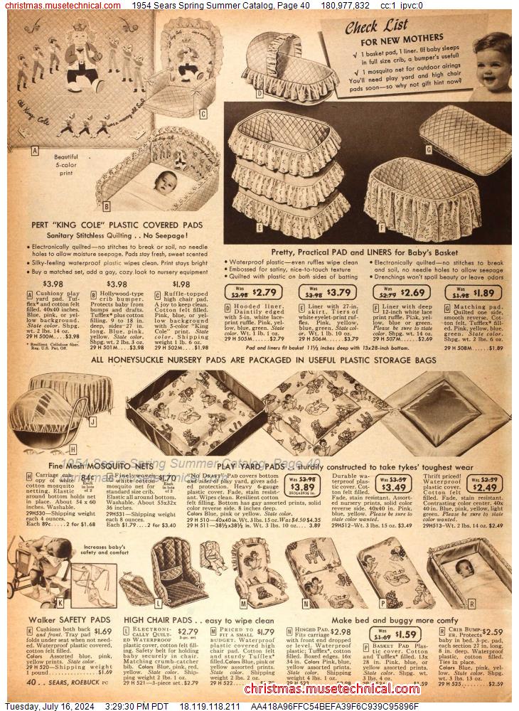 1954 Sears Spring Summer Catalog, Page 40