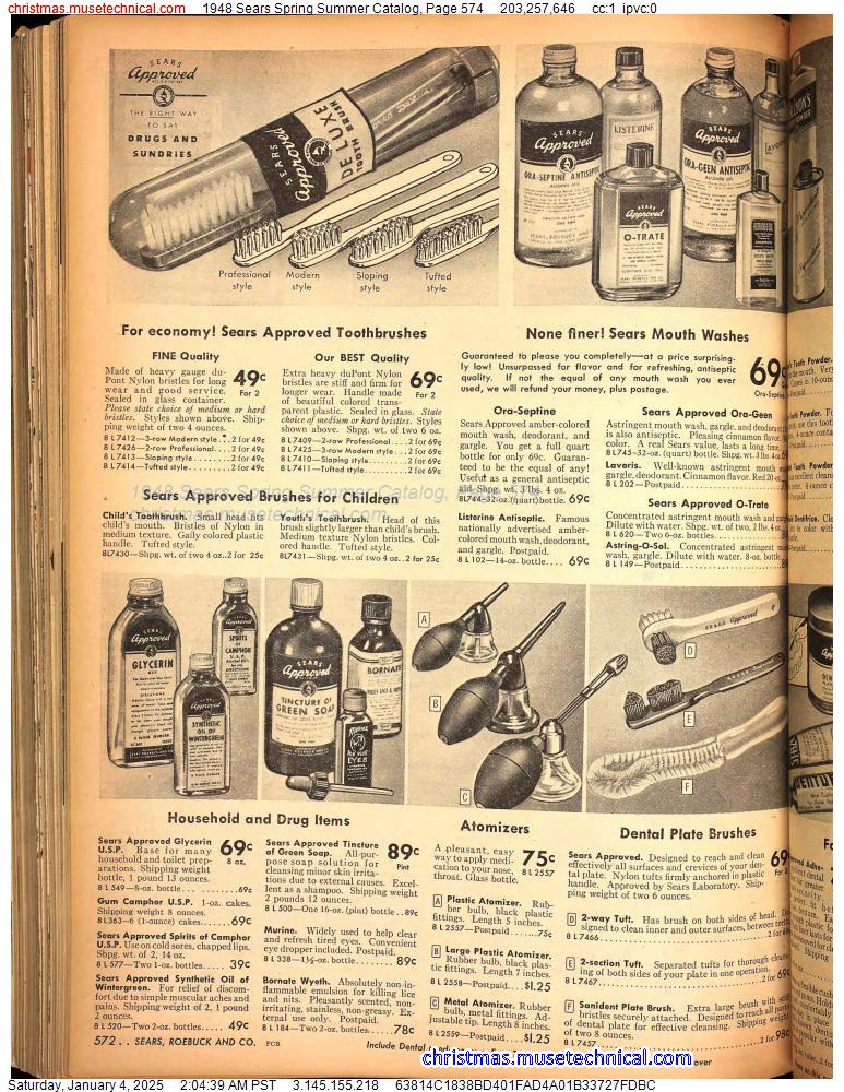 1948 Sears Spring Summer Catalog, Page 574