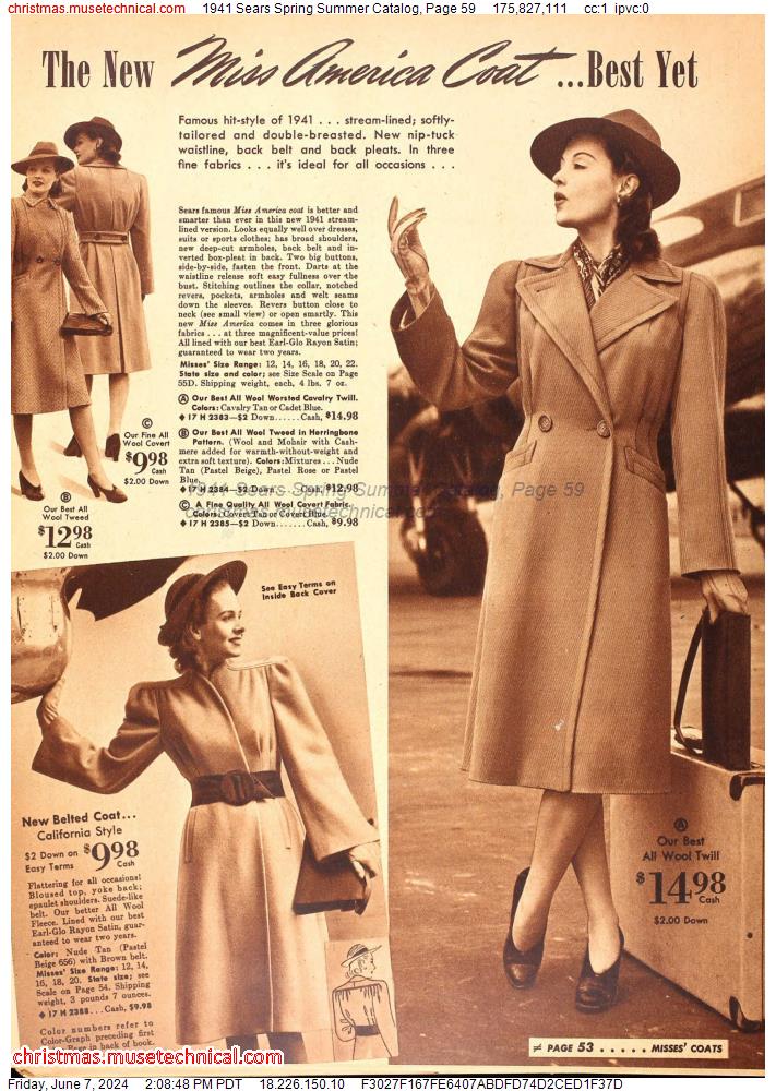 1941 Sears Spring Summer Catalog, Page 59
