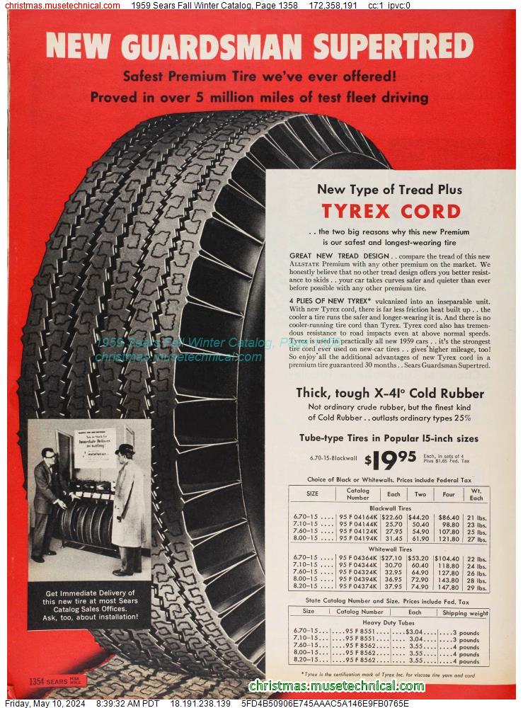 1959 Sears Fall Winter Catalog, Page 1358